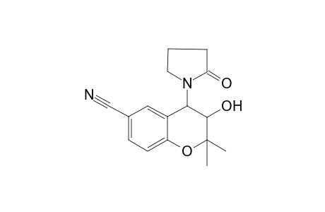 3-Hydroxy-2,2-dimethyl-4-(2-oxo-1-pyrrolidinyl)-6-chromanecarbonitrile
