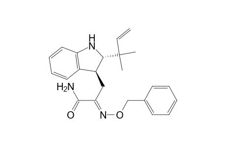 1H-Indole-3-propanamide, 2-(1,1-dimethyl-2-propenyl)-2,3-dihydro-.alpha.-[(phenylmethoxy)imino]-, [2.alpha.,3.beta.(E)]-