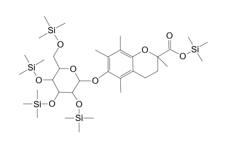 Chroman-2-methylcarboxylate <2,5,7,8-tetramethyl-6-.beta.-D-glucopyranoside>, penta-TMS