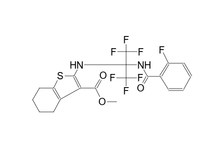 benzo[b]thiophene-3-carboxylic acid, 4,5,6,7-tetrahydro-2-[[2,2,2-trifluoro-1-[(2-fluorobenzoyl)amino]-1-(trifluoromethyl)ethyl]amino]-, methyl