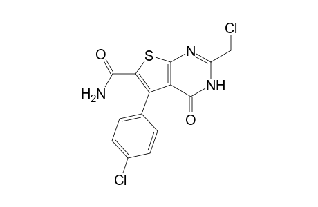 5-(4-Chlorophenyl)-3,4-dihydro-2-(chloromethyl)-4-oxothieno[2,3-d]-pyrimidine-6-carboxamide