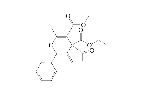 Diethyl 4-acetyl-3,4-dihydro-6-methyl-3-methylene-2-phenyl-2H-pyran-4,5-dicarboxylate