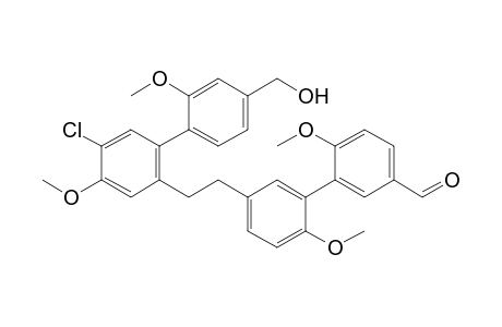 3-[5-[2-[4-chloranyl-2-[4-(hydroxymethyl)-2-methoxy-phenyl]-5-methoxy-phenyl]ethyl]-2-methoxy-phenyl]-4-methoxy-benzaldehyde