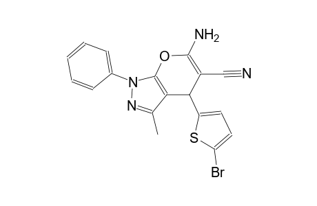6-amino-4-(5-bromo-2-thienyl)-3-methyl-1-phenyl-1,4-dihydropyrano[2,3-c]pyrazole-5-carbonitrile