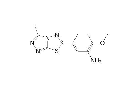 Benzenamine, 2-methoxy-5-(3-methyl[1,2,4]triazolo[3,4-b][1,3,4]thiadiazol-6-yl)-