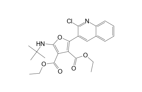 Diethyl 2-(tert-butylamino)-5-(2-chloroquinolin-3-yl)furan-3,4-dicarboxylate