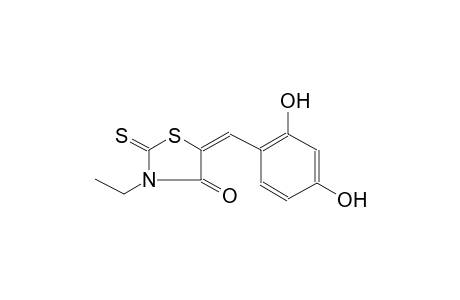 (5E)-5-(2,4-dihydroxybenzylidene)-3-ethyl-2-thioxo-1,3-thiazolidin-4-one