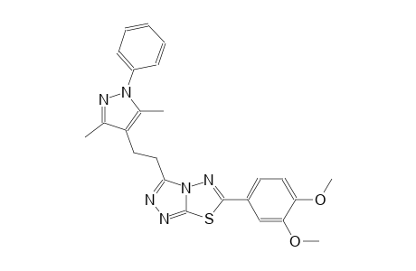 [1,2,4]triazolo[3,4-b][1,3,4]thiadiazole, 6-(3,4-dimethoxyphenyl)-3-[2-(3,5-dimethyl-1-phenyl-1H-pyrazol-4-yl)ethyl]-