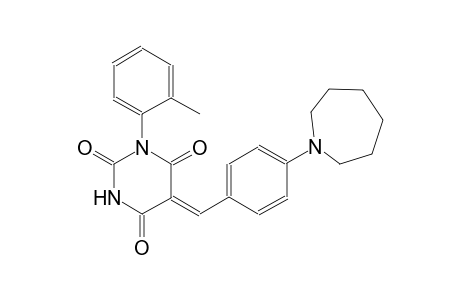 (5Z)-5-(4-hexahydro-1H-azepin-1-ylbenzylidene)-1-(2-methylphenyl)-2,4,6(1H,3H,5H)-pyrimidinetrione