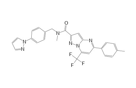 N-methyl-5-(4-methylphenyl)-N-[4-(1H-pyrazol-1-yl)benzyl]-7-(trifluoromethyl)pyrazolo[1,5-a]pyrimidine-2-carboxamide