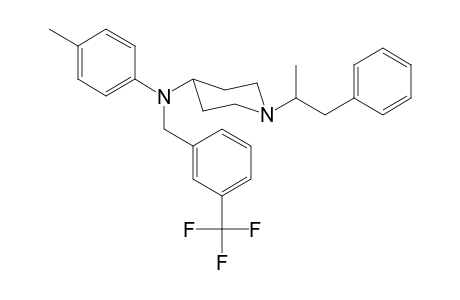 N-4-Methylphenyl-N-3-trifluoromethylbenzyl-1-(1-phenylpropan-2-yl)piperidin-4-amine