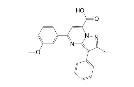 pyrazolo[1,5-a]pyrimidine-7-carboxylic acid, 5-(3-methoxyphenyl)-2-methyl-3-phenyl-