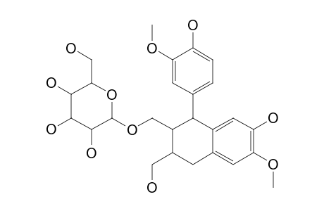 (-)-ISOLARICIRESINOL-3-ALPHA-O-BETA-D-GLUCOPYRANOSIDE