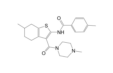 benzamide, 4-methyl-N-[4,5,6,7-tetrahydro-6-methyl-3-[(4-methyl-1-piperazinyl)carbonyl]benzo[b]thien-2-yl]-