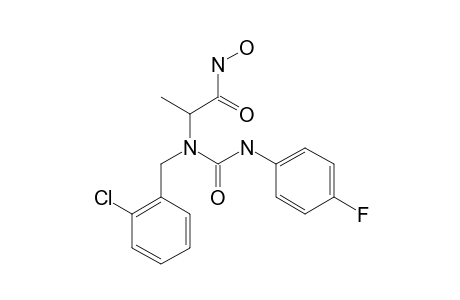 N-4-FLUOROPHENYLUREIDO-N-2-CHLOROBENZYL-L-ALANINE-HYDROXAMATE