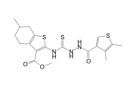methyl 2-[({2-[(4,5-dimethyl-3-thienyl)carbonyl]hydrazino}carbothioyl)amino]-6-methyl-4,5,6,7-tetrahydro-1-benzothiophene-3-carboxylate