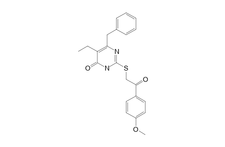 6-BENZYL-5-ETHYL-2-[(4'-METHOXYPHENYLCARBONYLMETHYL)-THIO]-PYRIMIDIN-4(3H)-ONE
