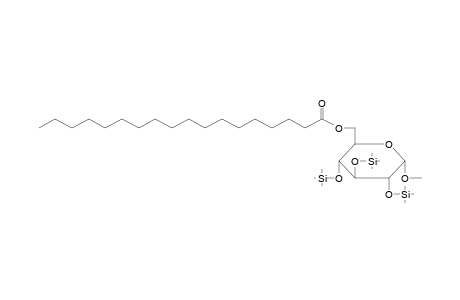 .alpha.-D-Glucopyranoside, methyl 2,3,4-tris-O-(trimethylsilyl)-6-octadecanoate