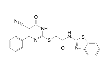 N-(Benzothiazol-2-yl)-2-((5-cyano-6-oxo-4-phenyl-1,6-dihydropyrimidin-2-yl)thio)acetamide