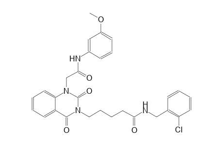 N-(2-chlorobenzyl)-5-(1-[2-(3-methoxyanilino)-2-oxoethyl]-2,4-dioxo-1,4-dihydro-3(2H)-quinazolinyl)pentanamide