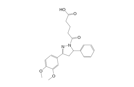 5-[3-(3,4-dimethoxyphenyl)-5-phenyl-4,5-dihydro-1H-pyrazol-1-yl]-5-oxopentanoic acid