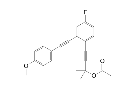 4-(4-fluoro-2-((4-methoxyphenyl)ethynyl)phenyl)-2-methylbut-3-yn-2-yl acetate