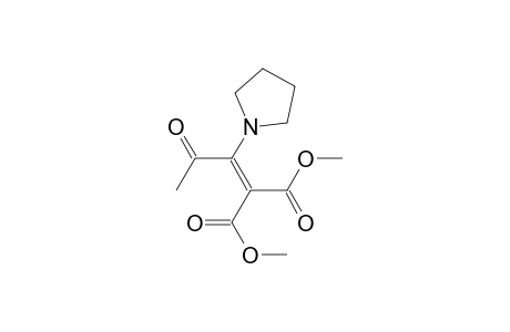 Propanedioic acid, [2-oxo-1-(1-pyrrolidinyl)propylidene]-, dimethyl ester