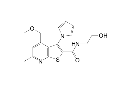 Thieno[2,3-b]pyridine-2-carboxamide, N-(2-hydroxyethyl)-4-(methoxymethyl)-6-methyl-3-(1H-pyrrol-1-yl)-