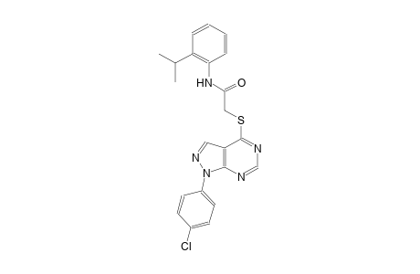 2-{[1-(4-chlorophenyl)-1H-pyrazolo[3,4-d]pyrimidin-4-yl]sulfanyl}-N-(2-isopropylphenyl)acetamide