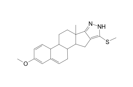 3-Methoxy-[1'H]-5'-(methylthio)pyrazolo[17,16-c]estra-1,3,5(6)-triene