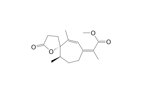 Methyl (2Z)-2-[(5S,11R)-6,11-dimethyl-2-oxo-1-oxaspiro[4.6]undec-6-en-8-ylidene]propanoate