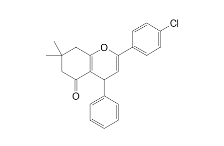2-(4-Chlorophenyl)-7,7-dimethyl-4-phenyl-6,8-dihydro-4H-1-benzopyran-5-one