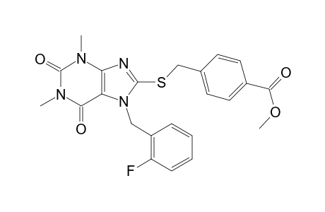 4-[[[7-(2-fluorobenzyl)-2,6-diketo-1,3-dimethyl-purin-8-yl]thio]methyl]benzoic acid methyl ester