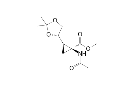 Methyl (1S,2R,4'S)-(-)-1-N-acetylamino-2-(2',2'-dimethyl-1',3'-dioxolan-4'-yl)cyclopropanecarboxylate