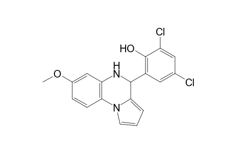 2,4-dichloro-6-(4,5-dihydro-7-methoxypyrrolo[1,2-a]quinoxalin-4-yl)phenol