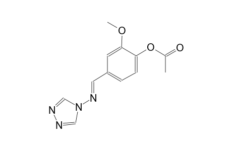2-methoxy-4-[(E)-(4H-1,2,4-triazol-4-ylimino)methyl]phenyl acetate