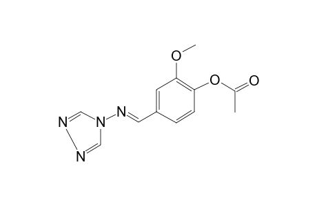 2-methoxy-4-[(E)-(4H-1,2,4-triazol-4-ylimino)methyl]phenyl acetate