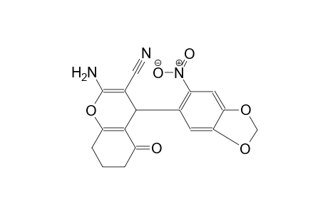 4H-1-benzopyran-3-carbonitrile, 2-amino-5,6,7,8-tetrahydro-4-(6-nitro-1,3-benzodioxol-5-yl)-5-oxo-