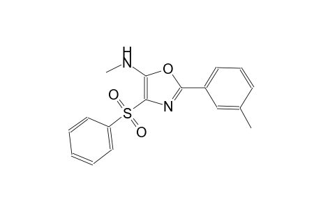 N-methyl-2-(3-methylphenyl)-4-(phenylsulfonyl)-1,3-oxazol-5-amine