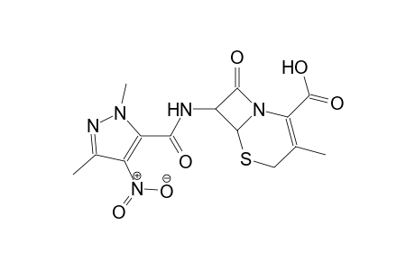 7-{[(1,3-dimethyl-4-nitro-1H-pyrazol-5-yl)carbonyl]amino}-3-methyl-8-oxo-5-thia-1-azabicyclo[4.2.0]oct-2-ene-2-carboxylic acid