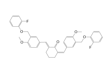 (2Z,6E)-2,6-bis{3-[(2-fluorophenoxy)methyl]-4-methoxybenzylidene}cyclohexanone