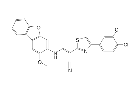(2E)-2-[4-(3,4-dichlorophenyl)-1,3-thiazol-2-yl]-3-[(2-methoxydibenzo[b,d]furan-3-yl)amino]-2-propenenitrile