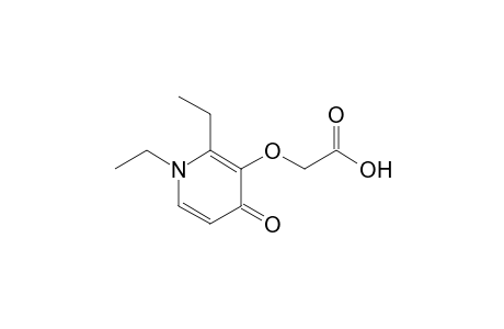 2-(1,2-diethyl-4-oxidanylidene-pyridin-3-yl)oxyethanoic acid