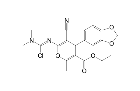 4-(1,3-benzodioxol-5-yl)-6-[(Z)-[chloro(dimethylamino)methylene]amino]-5-cyano-2-methyl-4H-pyran-3-carboxylic acid ethyl ester