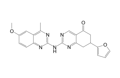 5(6H)-Quinazolinone, 7-(2-furanyl)-7,8-dihydro-2-[(6-methoxy-4-methyl-2-quinazolinyl)amino]-