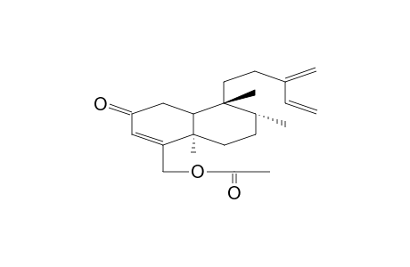 2-OXO-18-ACETOXY-10A,17A,19A,20B-(-)-CLERODA-3,13(16),14-TRIENE