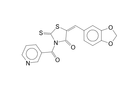 5-(3,4-Methylenedioxybenzylidene)-3-(3-pyridylcarbonyl)rhodanine