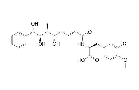 (2S)-3-(3-chloranyl-4-methoxy-phenyl)-2-[[(E,5S,6S,7R,8S)-6-methyl-5,7,8-tris(oxidanyl)-8-phenyl-oct-2-enoyl]amino]propanoic acid