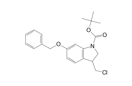 1H-Indole-1-carboxylic acid, 3-(chloromethyl)-2,3-dihydro-6-(phenylmethoxy)-, 1,1-dimethylethyl ester, (.+-.)-