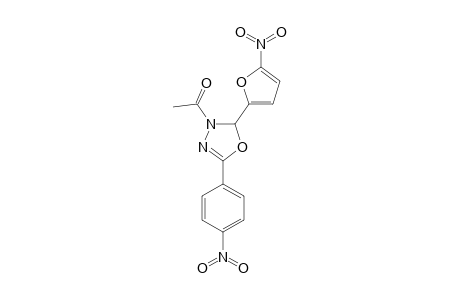1-[2-(5-NITROFURAN-2-YL)-5-(4-NITROPHENYL)-1,3,4-OXADIAZOL-3(2H)-YL]-ETHANONE